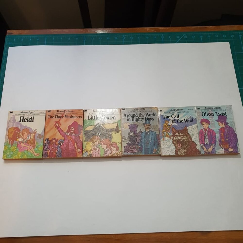 Illustrated Classic Editions 6 Book Lot Small Size Vintage Moby Books